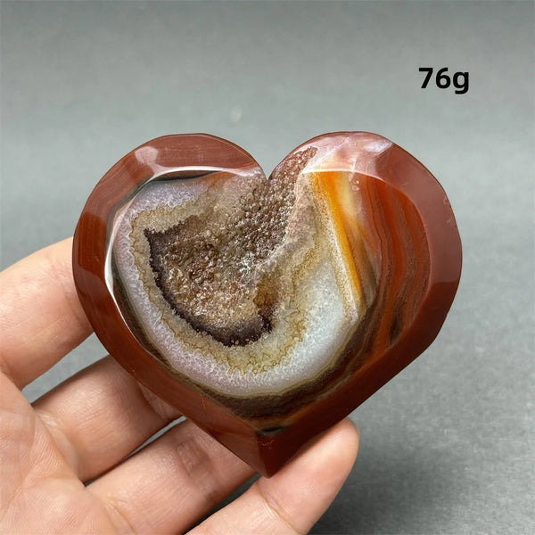 Red Agate Geode Heart-ToShay.org