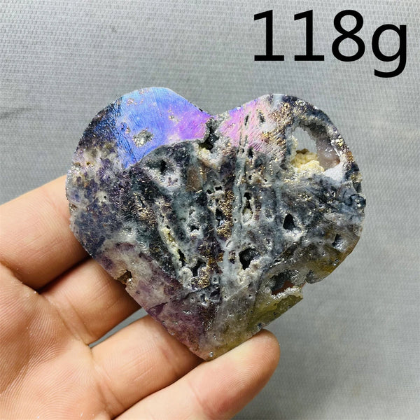 Purple Sphalerite Geode Heart-ToShay.org