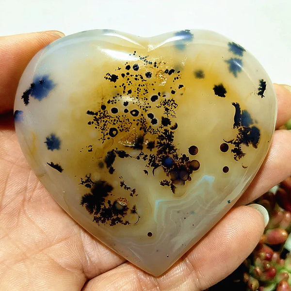 Yellow Moss Agate Heart-ToShay.org