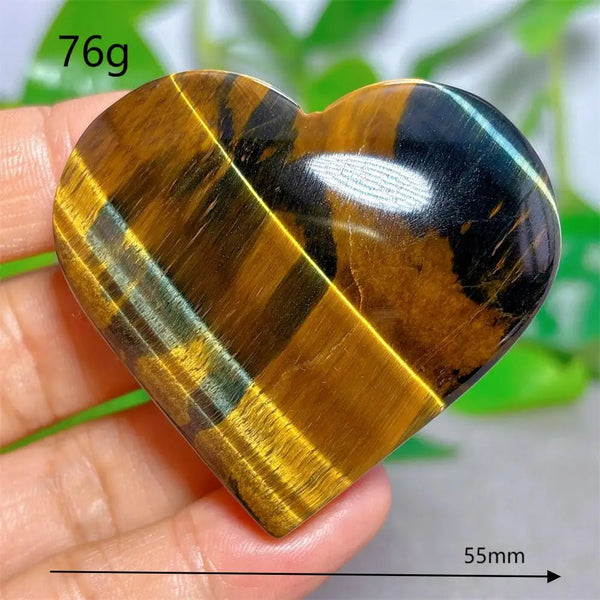 Yellow Blue Tiger Eye Heart-ToShay.org