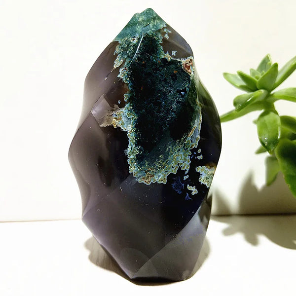 Green Moss Agate Flame-ToShay.org