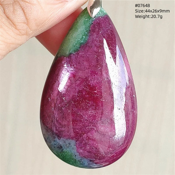 Red Ruby Zoisite Pendant-ToShay.org