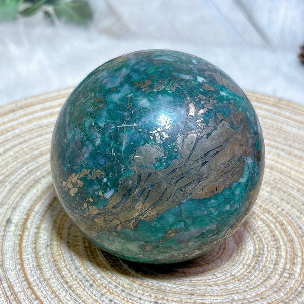 Blue Dioptase Pyrite Balls-ToShay.org