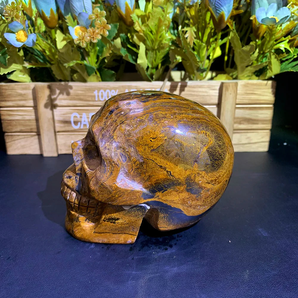 Yellow Tiger Eye Skull-ToShay.org
