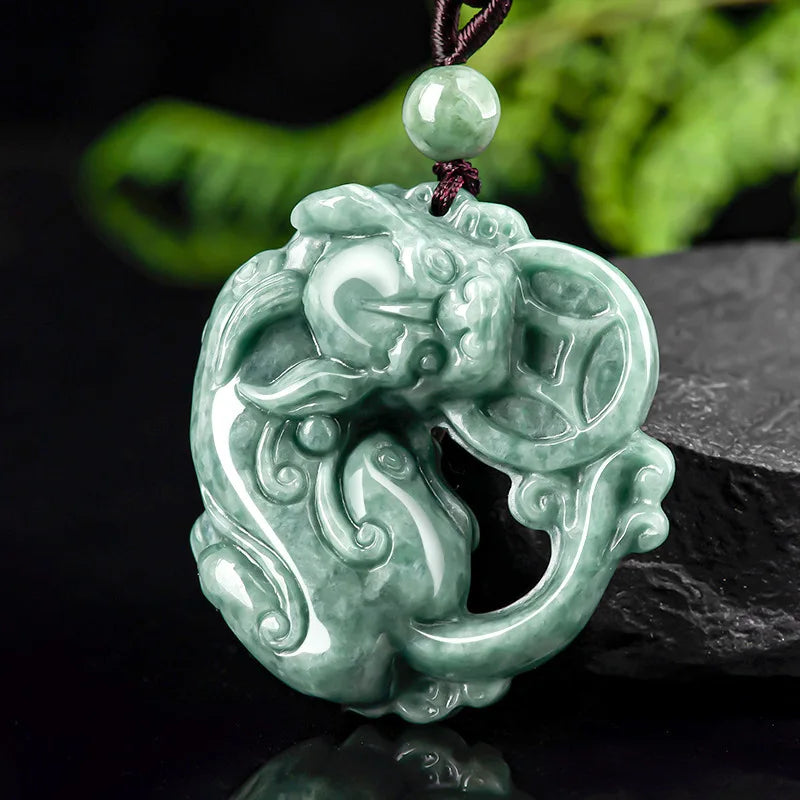 Green Jade Pixiu Pendant-ToShay.org
