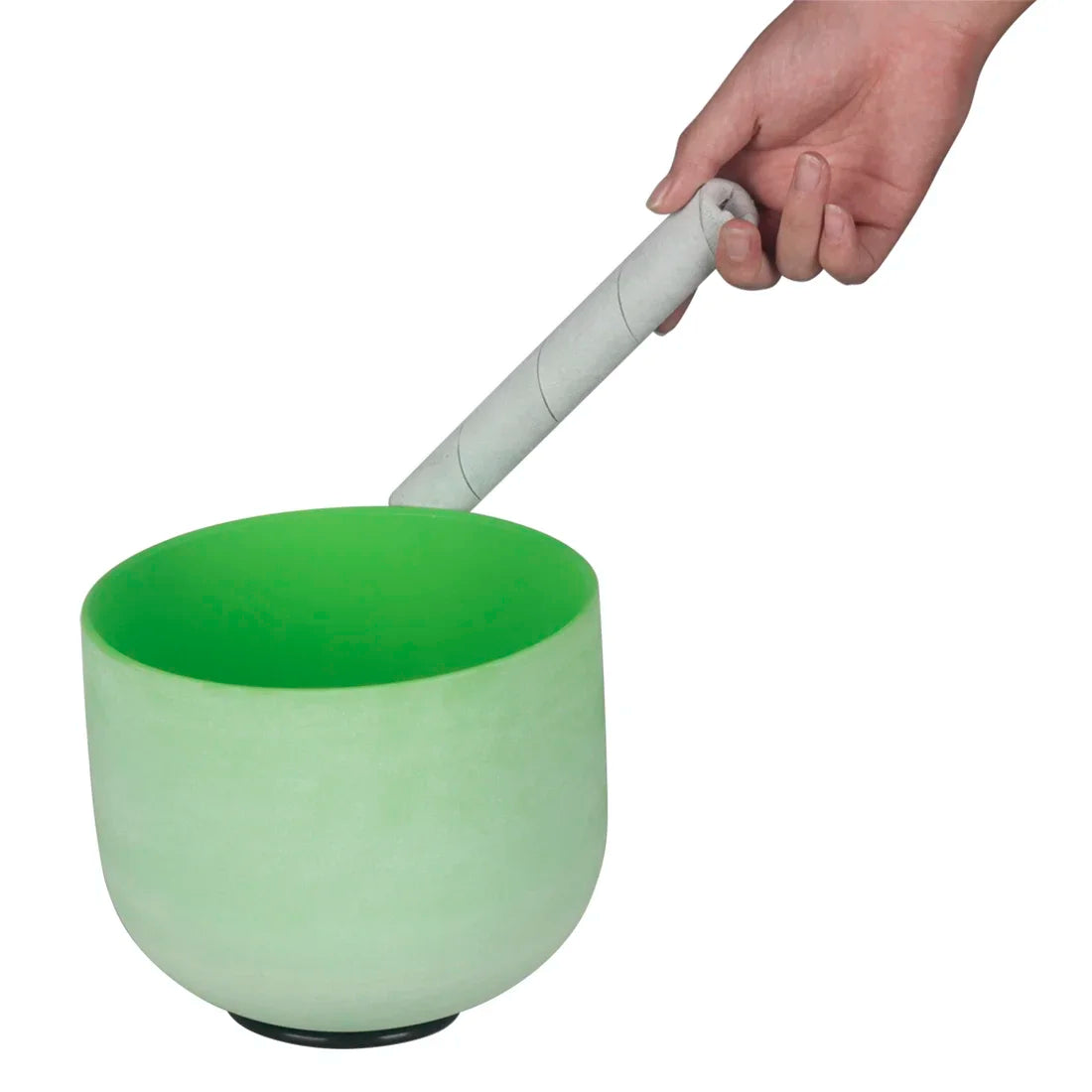 Green Frosted Crystal Singing Bowl-ToShay.org