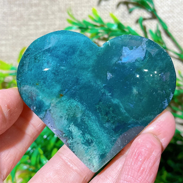 Green Moss Agate Heart-ToShay.org