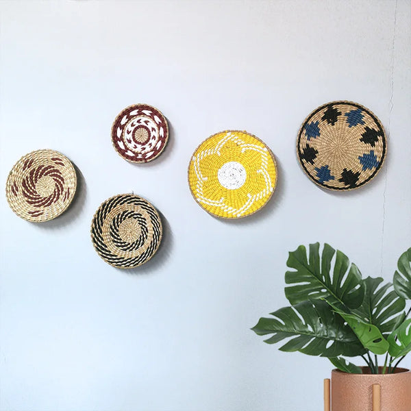 Rattan Grass Weaved Plate-ToShay.org