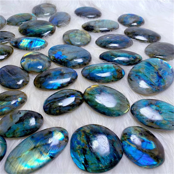 Blue Flash Labradorite Palm Stone-ToShay.org