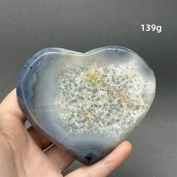 Grey Agate Geode Heart-ToShay.org
