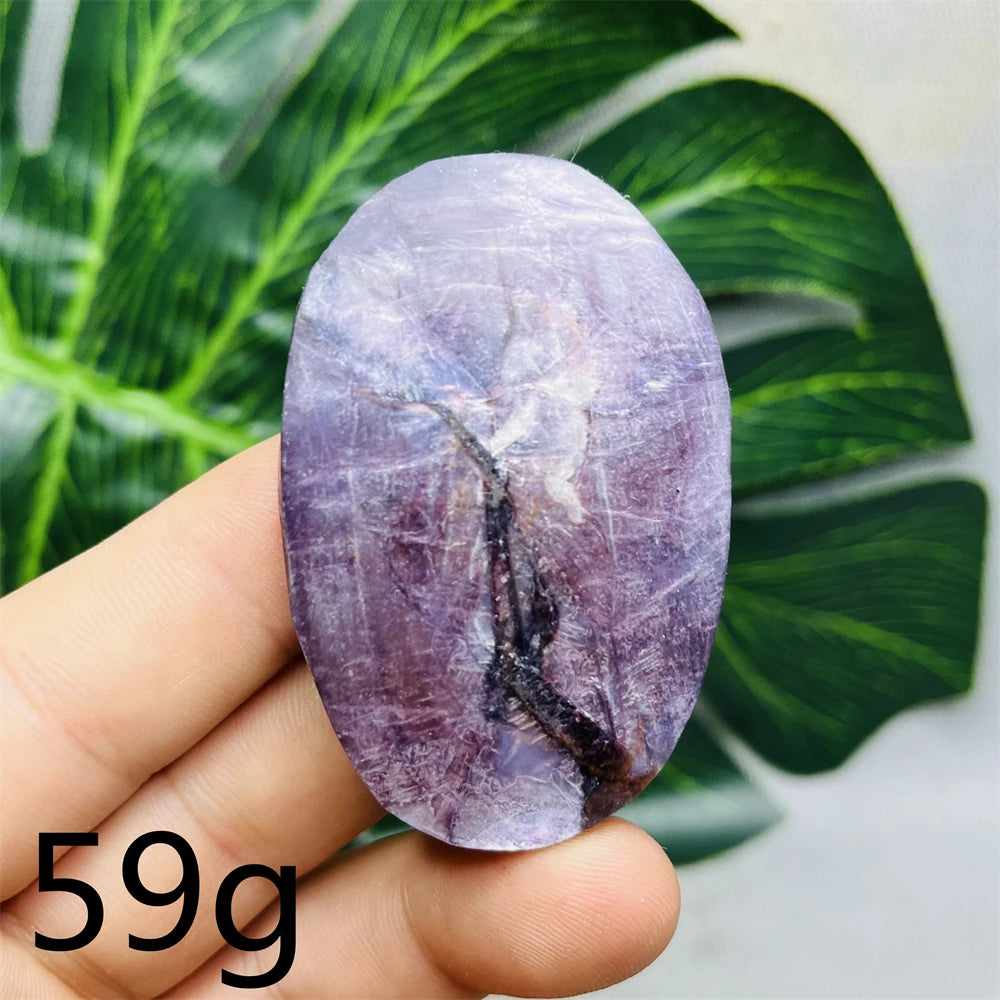 Purple Mica Crystal Palm Stone-ToShay.org