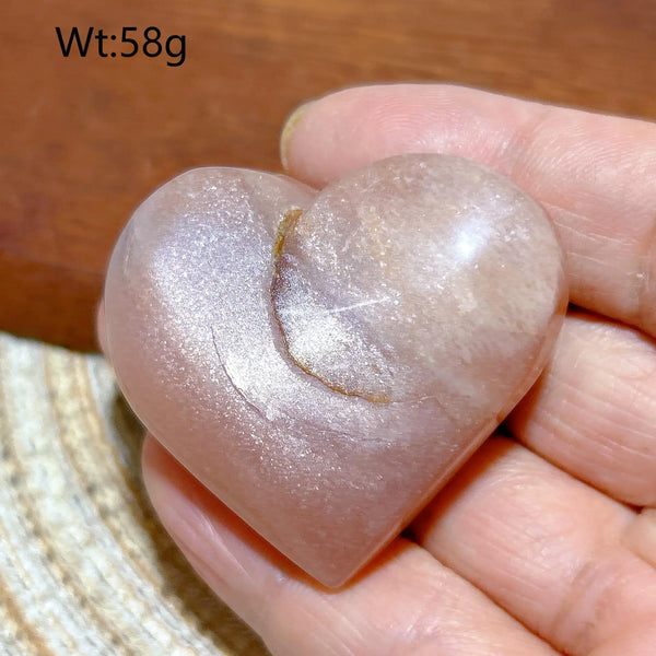 Orange Peach Moonstone Heart-ToShay.org