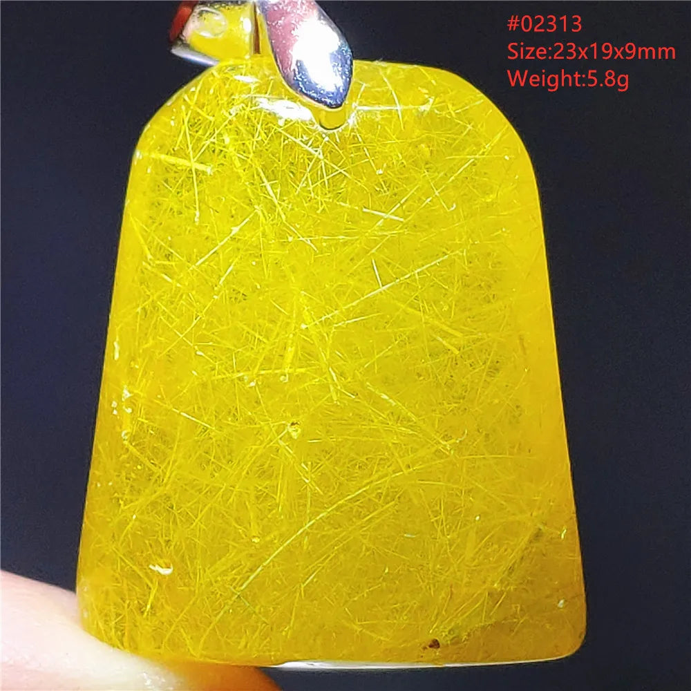 Gold Rutilated Quartz Pendant-ToShay.org
