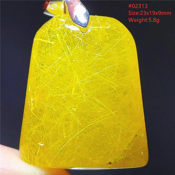 Gold Rutilated Quartz Pendant-ToShay.org