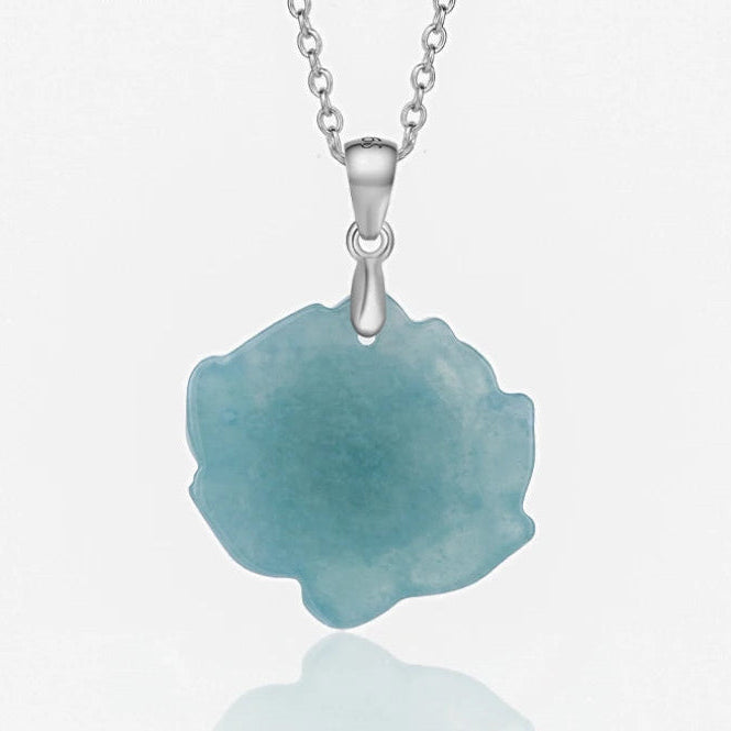 Blue Jade Lotus Pendant-ToShay.org