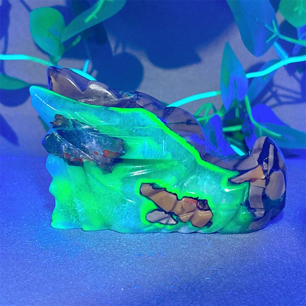 Fire Agate Dragon Skull-ToShay.org