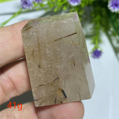 Gold Rutilated Hair Crystal-ToShay.org