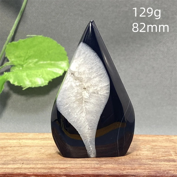 Black Striped Agate Flame-ToShay.org