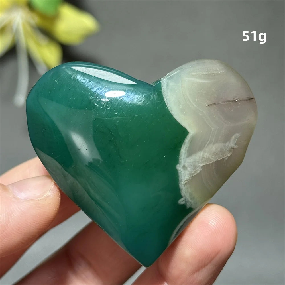 Green Cherry Agate Heart-ToShay.org