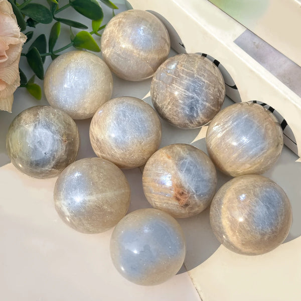 Rainbow Moonstone Ball-ToShay.org