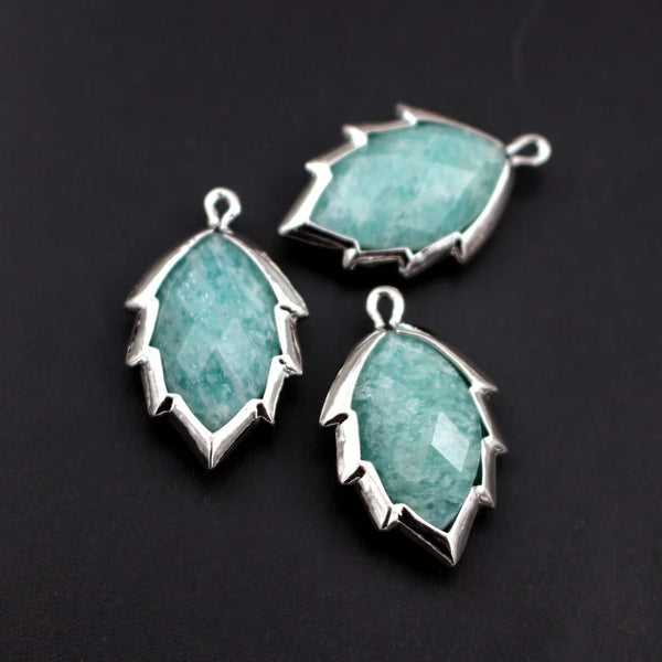 Mixed Crystal Leaf Charms-ToShay.org