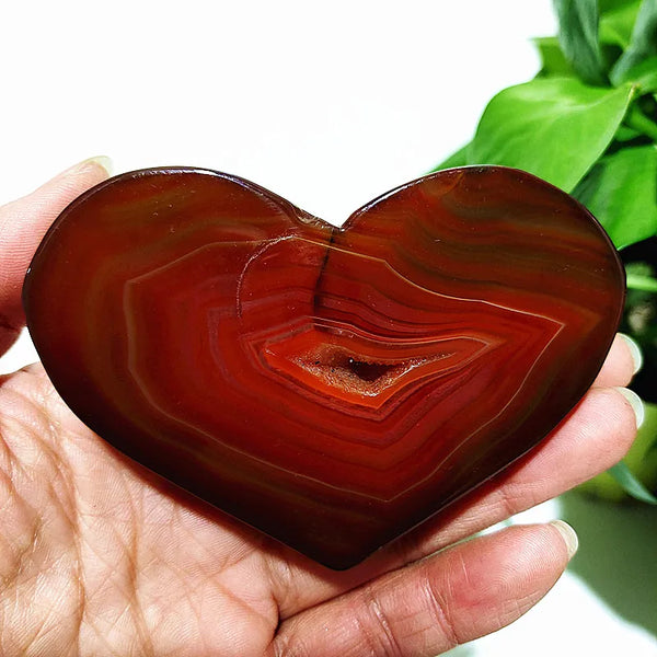Red Agate Geode Heart-ToShay.org