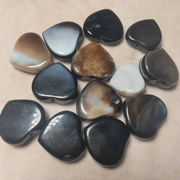Tibetan Agate Dzi Heart-ToShay.org