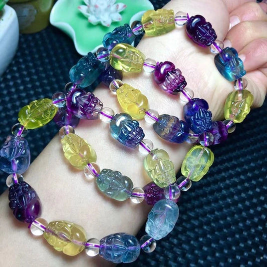 Rainbow Fluorite Pi Xiu Beads-ToShay.org