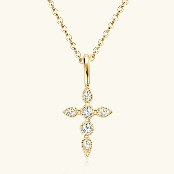 Gold Diamond Cross Pendant-ToShay.org