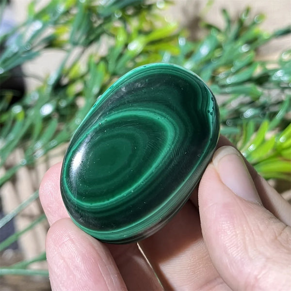 Green Malachite Palm Stone-ToShay.org