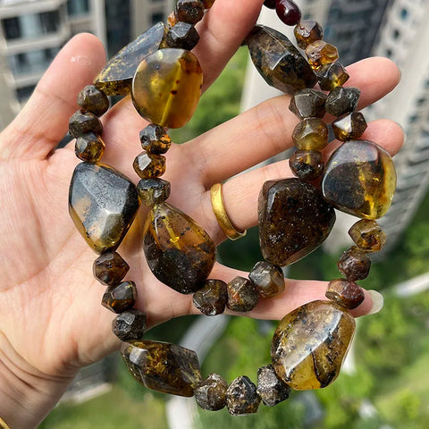 Yellow Amber Necklace-ToShay.org