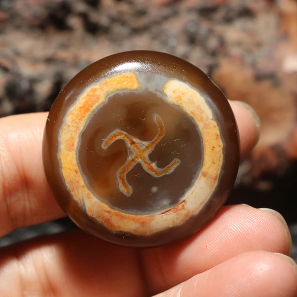 Tibetan Agate Eyes Dzi-ToShay.org