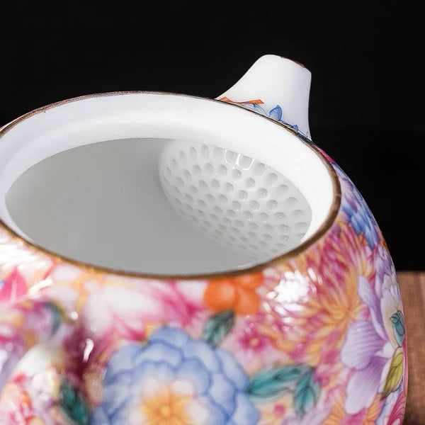 Enamel Porcelain Teapot-ToShay.org