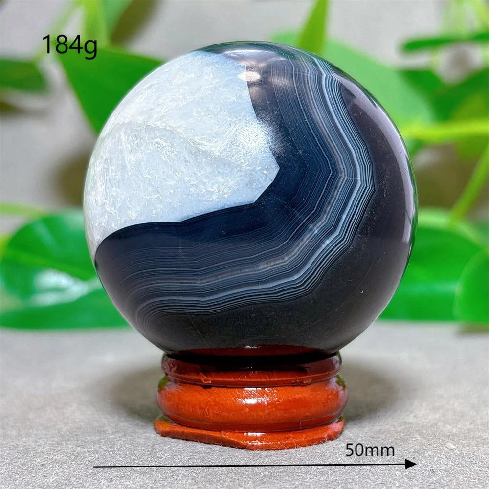 Black Silk Agate Ball-ToShay.org