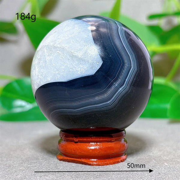 Black Silk Agate Ball-ToShay.org