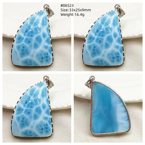 Blue Larimar Pendant-ToShay.org