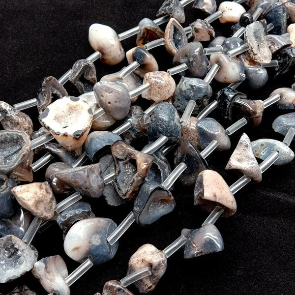 Grey Agate Chip Beads-ToShay.org