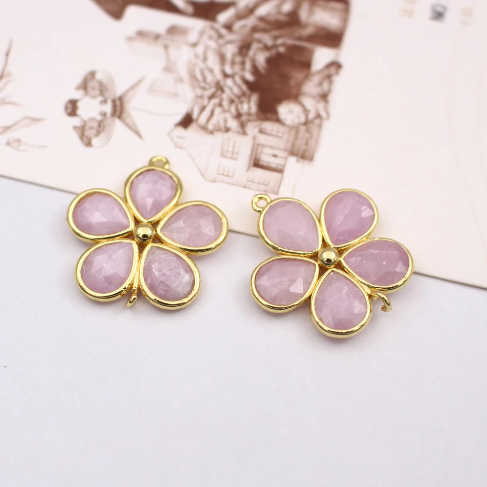 Mixed Crystal Flower Charms-ToShay.org