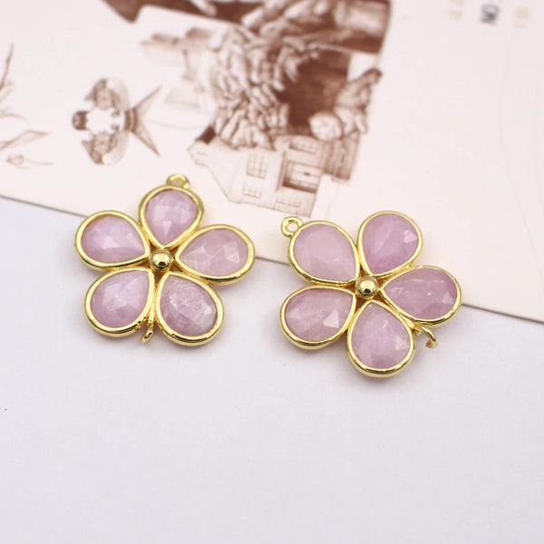 Mixed Crystal Flower Charms-ToShay.org