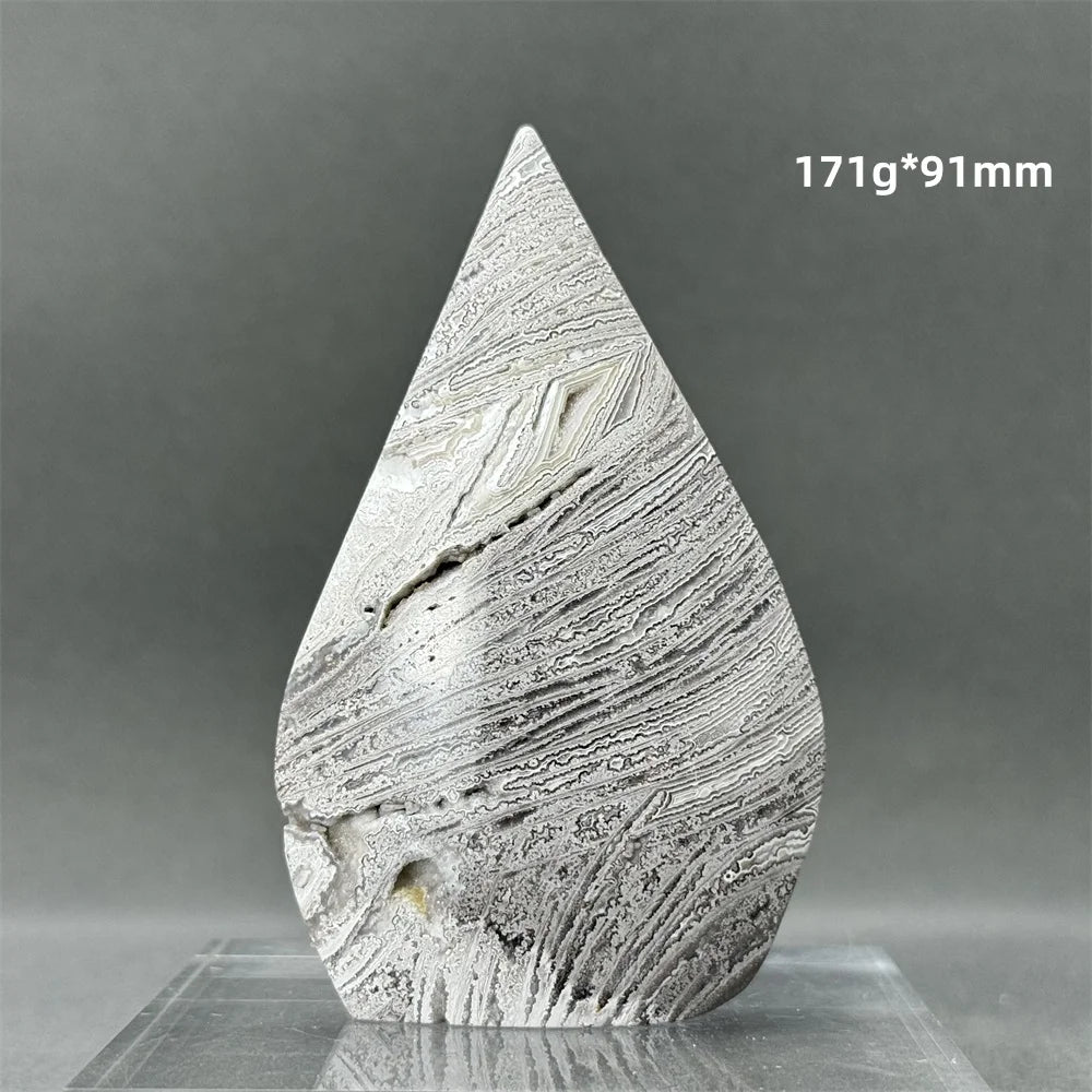 White Lace Agate Torch-ToShay.org