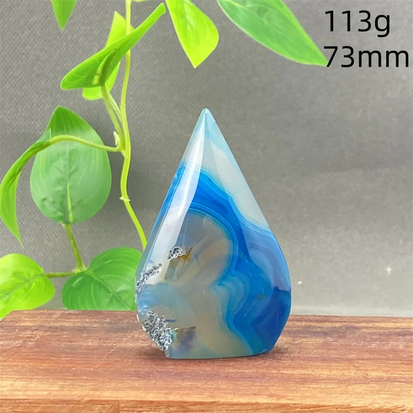 Blue Striped Agate Torch-ToShay.org