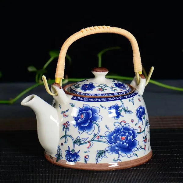 White Painted Porcelain Tea Pot-ToShay.org