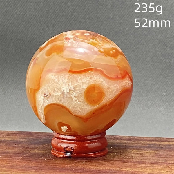 Red Cherry Blossom Agate Ball-ToShay.org