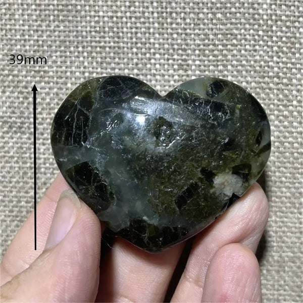 Green Grape Prehnite Hearts-ToShay.org