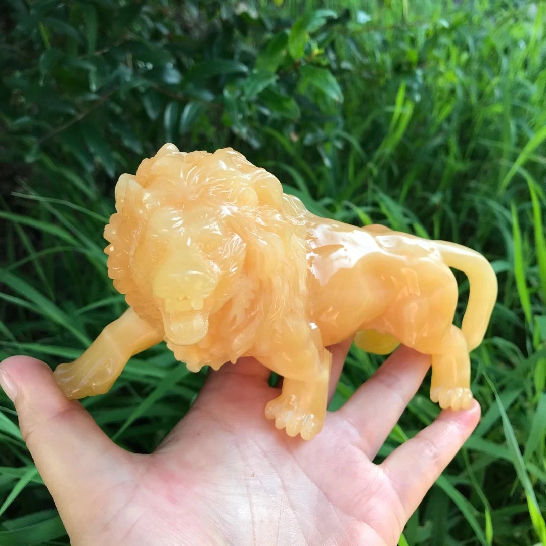 Yellow Calcite Topaz Lion-ToShay.org