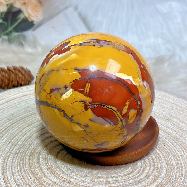 Yellow Mookaite Ball-ToShay.org