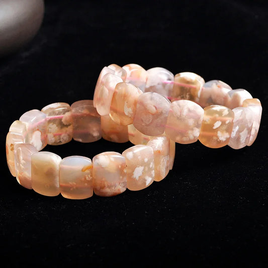Pink Cherry Agate Bangle-ToShay.org