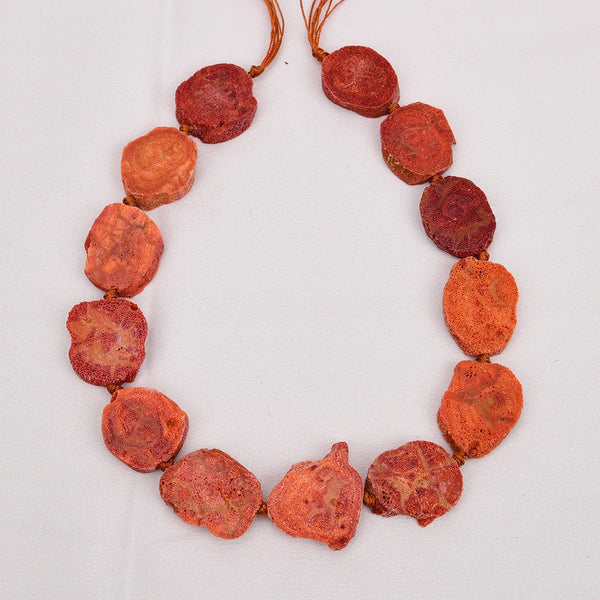 Orange Red Coral Beads-ToShay.org