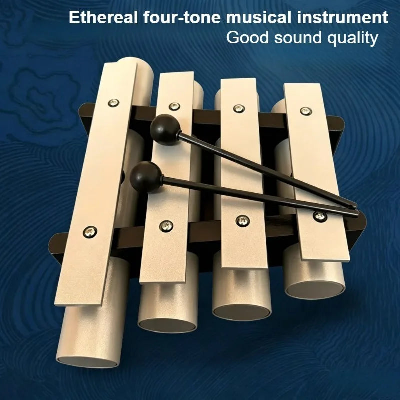 4 Tone Aluminum Alloy Xylophone Adult Beginner Sound Healing Bell Outdoor Meditation Bells Professional Percussion Instruments-ToShay.org