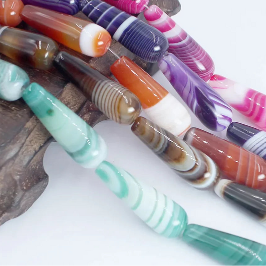 Mixed Stripe Agate Beads-ToShay.org